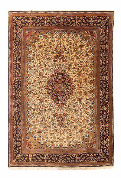 Ghom Teppich 145x210cm - Perserteppich - beige