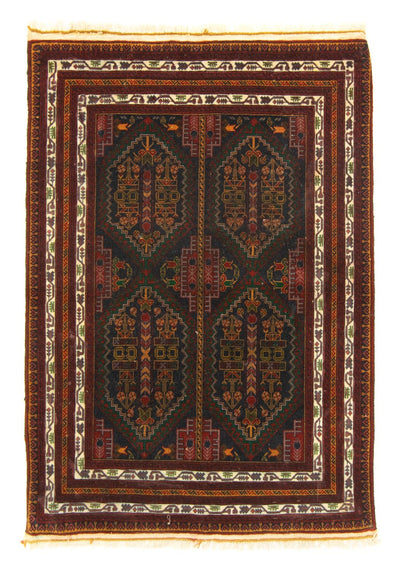 Afghan Teppich 100x140cm - Orientteppich - blau