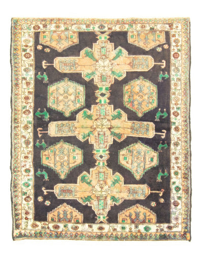 Hamadan Teppich 115x145cm - Perserteppich - blau