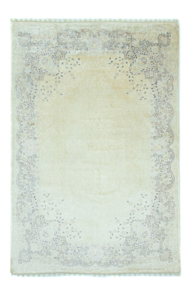 Designer Teppich 202 x 306 cm Wohnzimmer Teppich - beige