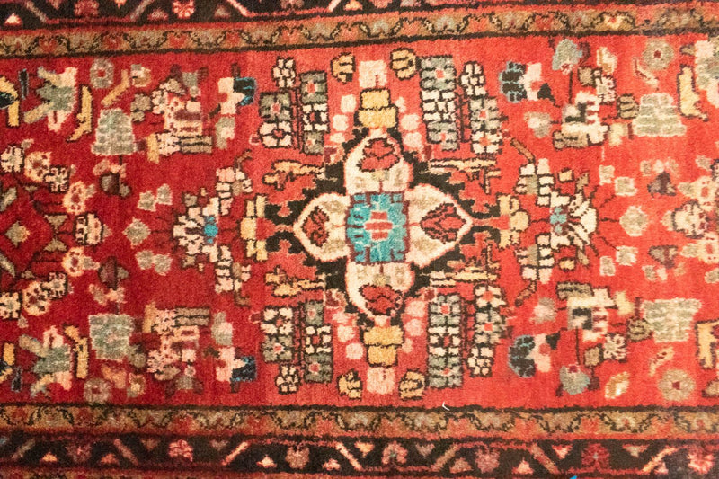 Hamadan Teppich 84x288cm - Perserteppich - orange