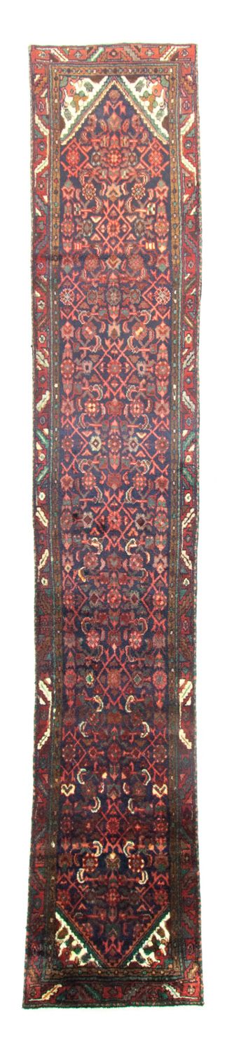 Hamadan Teppich 65x390cm - Perserteppich - rosa