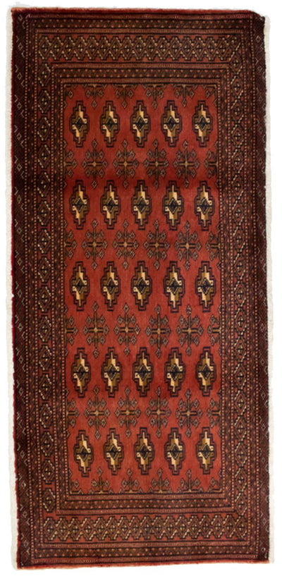Turkaman Teppich 60x130cm - Orientteppich - rot