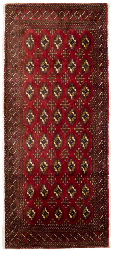 Turkaman Teppich 60x130cm - Orientteppich - rot