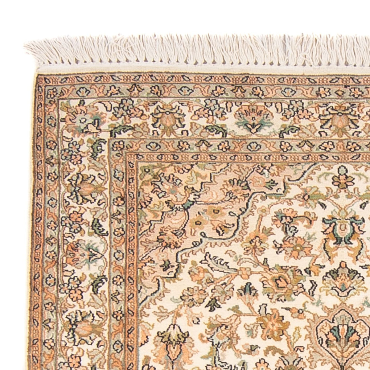 Kaschmir Seide Teppich 96x150cm - Orientteppich - creme