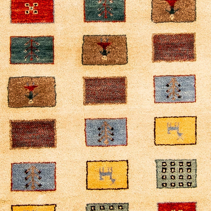 Loribaft Teppich Perser 144x197cm - Wollteppich - hellbraun