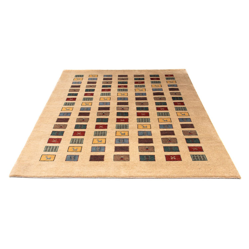 Loribaft Teppich Perser 144x197cm - Wollteppich - hellbraun