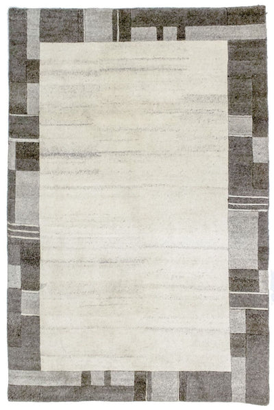 Nepal Teppich 121x177cm - Wollteppich - beige