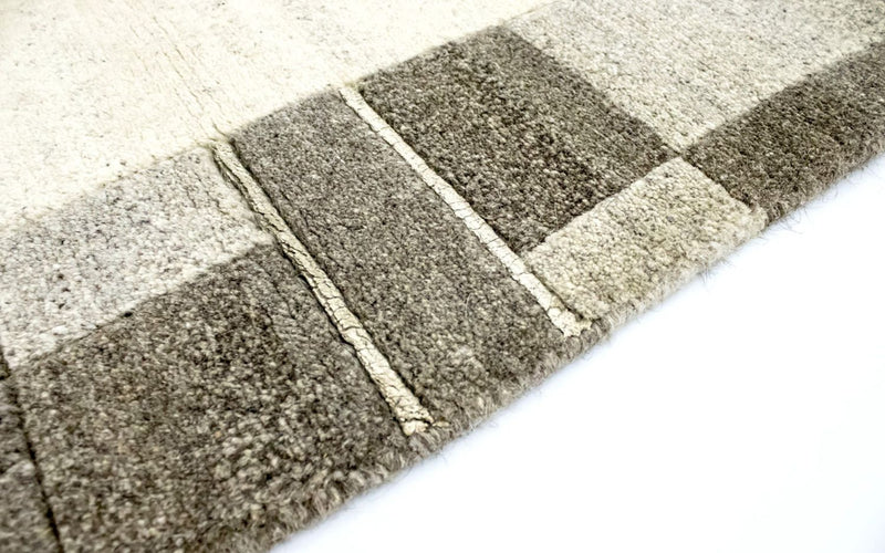 Nepal Teppich 121x177cm - Wollteppich - beige