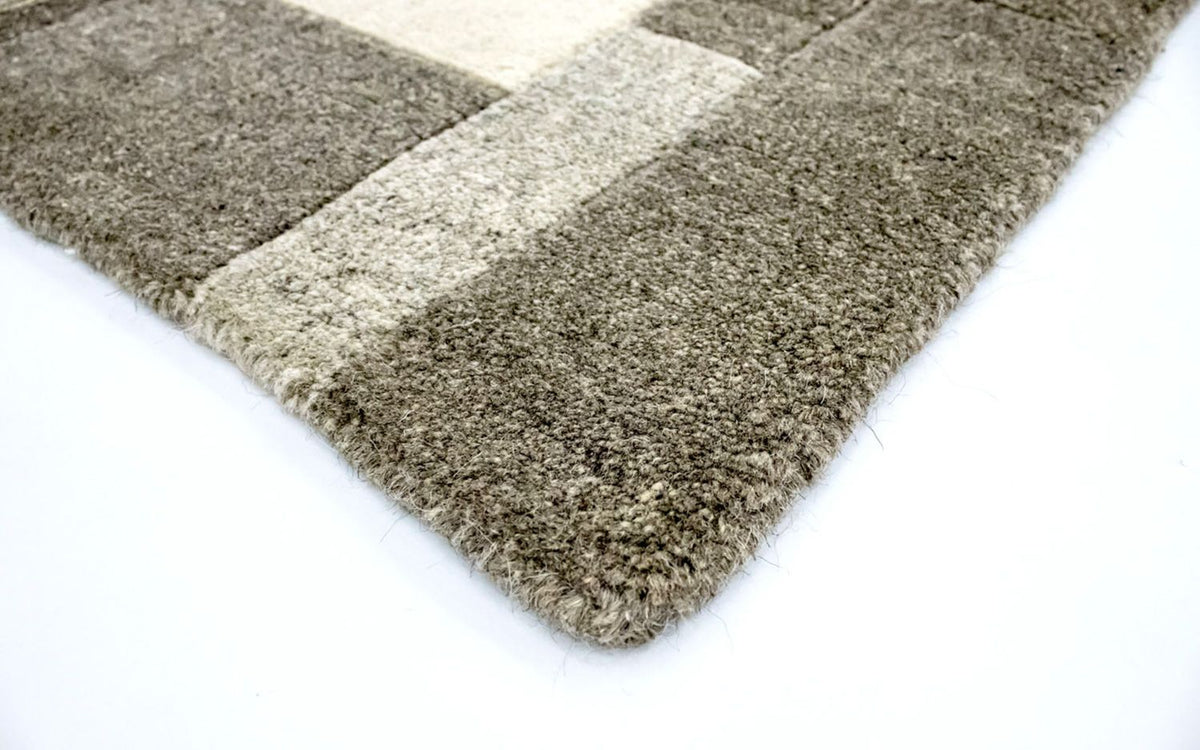 Nepal Teppich 121x177cm - Wollteppich - beige