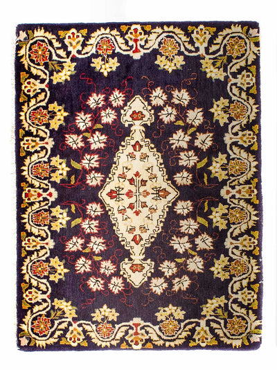 Keshan Teppich 72x93cm - Perserteppich - dunkelblau