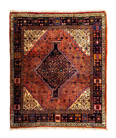 Ardebil Teppich 77x91cm - Perserteppich - hellrot