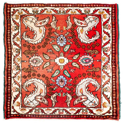 Sarough Teppich 75x81cm - Perserteppich - rot