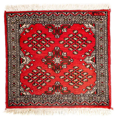 Pakistan Teppich 62x63cm - Orientteppich - rot
