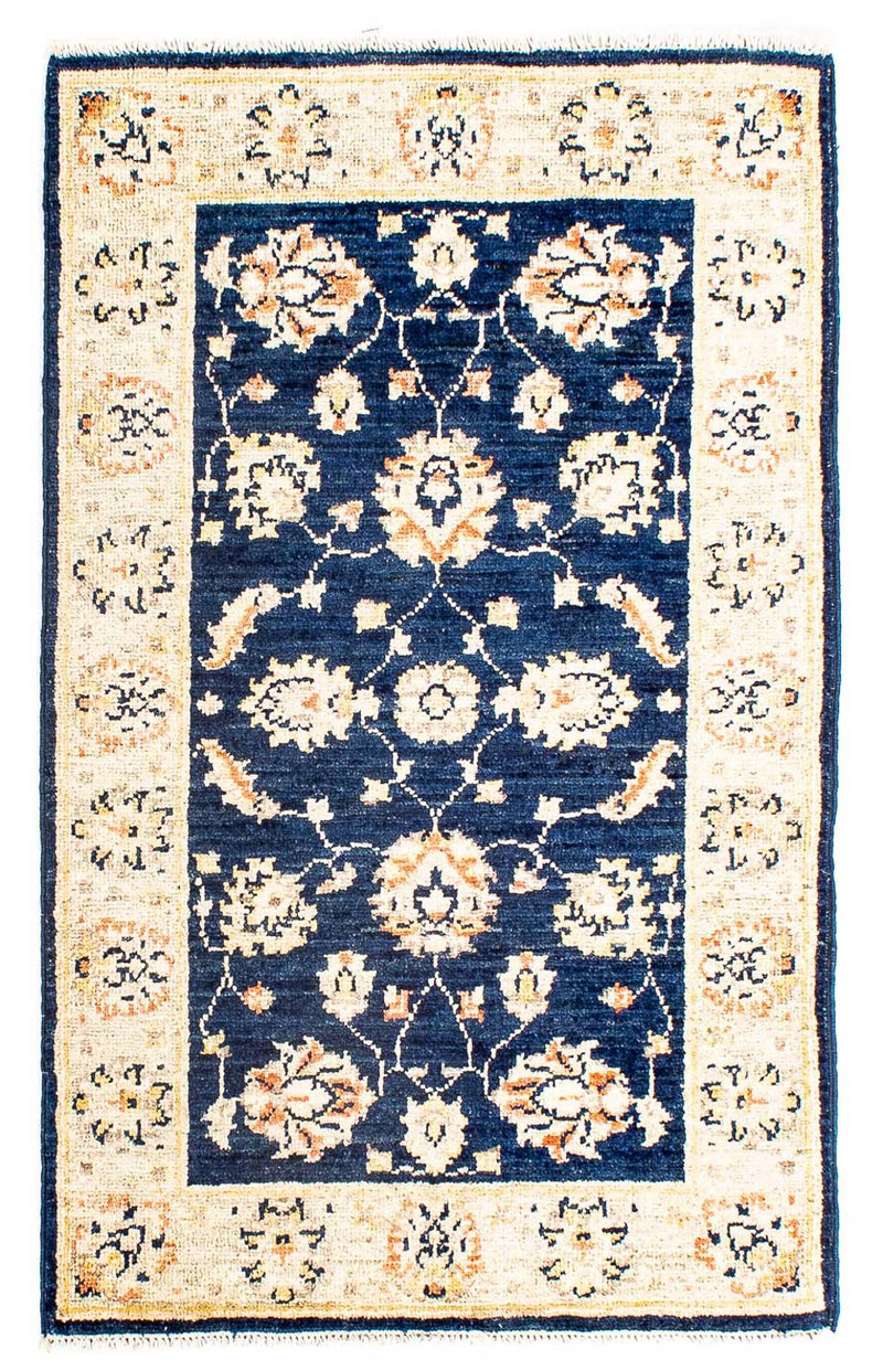 Ziegler Teppich 63x91cm - Orientteppich - dunkelblau