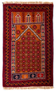 Belutsch Teppich 75x128cm - Orientteppich - dunkelrot