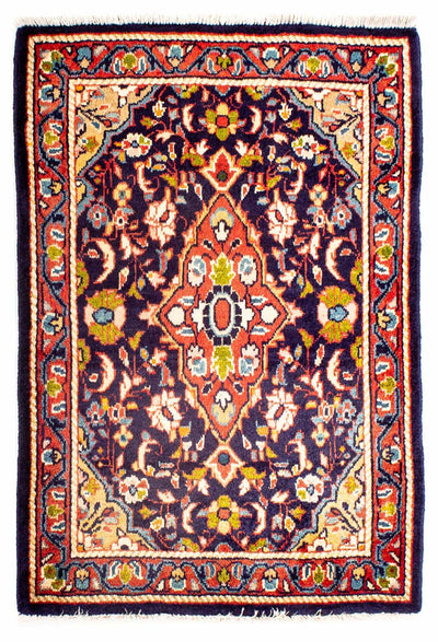 Sarough Teppich 75x98cm - Perserteppich - dunkelblau