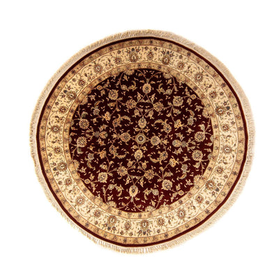 Perserteppich - Täbriz - Royal 204 x 204 cm Teppich Rund - dunkelrot