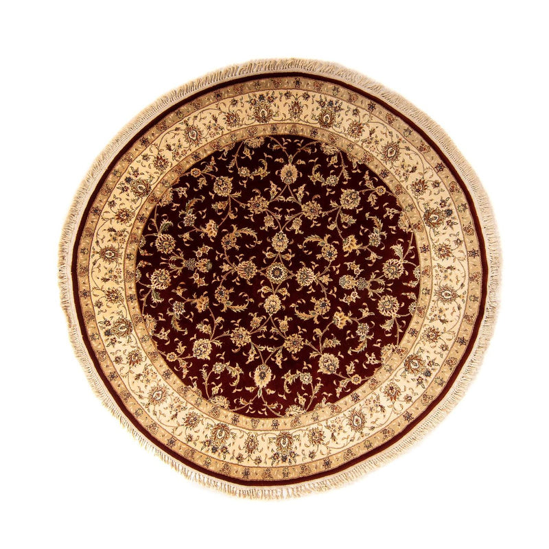 Perserteppich - Täbriz - Royal 204 x 204 cm Teppich Rund - dunkelrot
