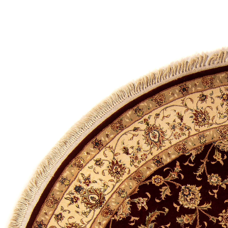 Perserteppich - Täbriz - Royal 204 x 204 cm Teppich Rund - dunkelrot
