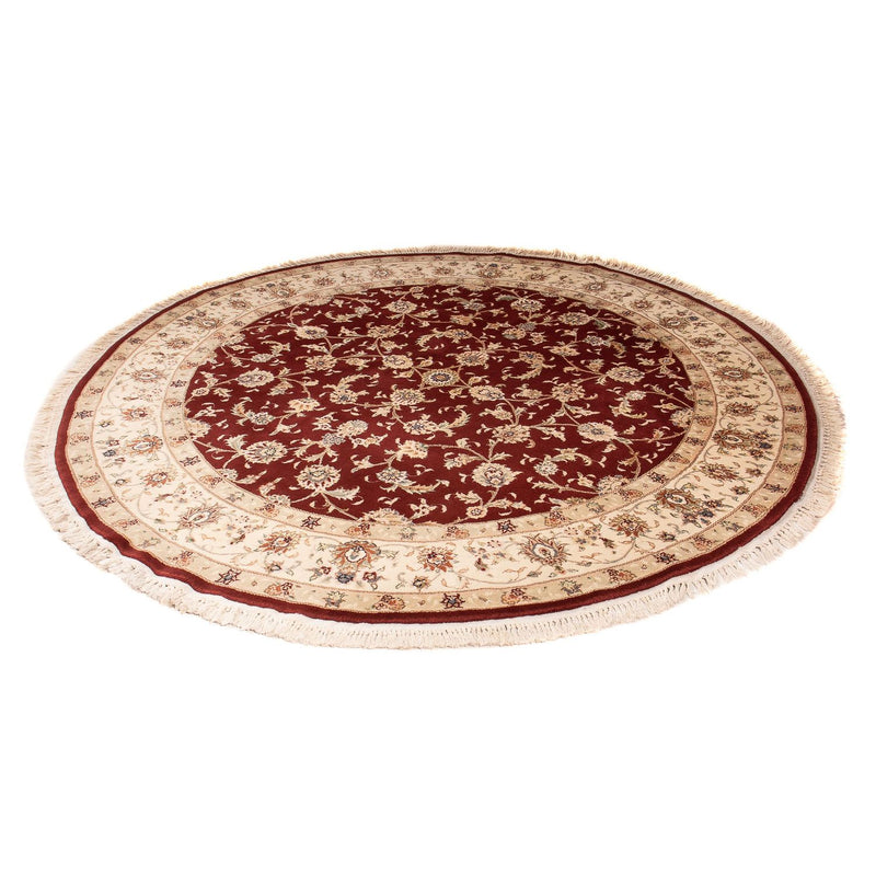 Perserteppich - Täbriz - Royal 204 x 204 cm Teppich Rund - dunkelrot