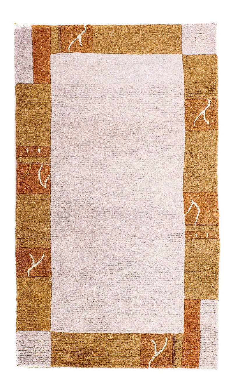 Nepal Teppich 90x160cm - Wollteppich - rosa