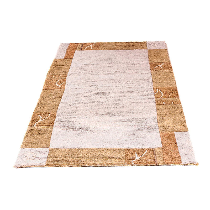 Nepal Teppich 90x160cm - Wollteppich - rosa
