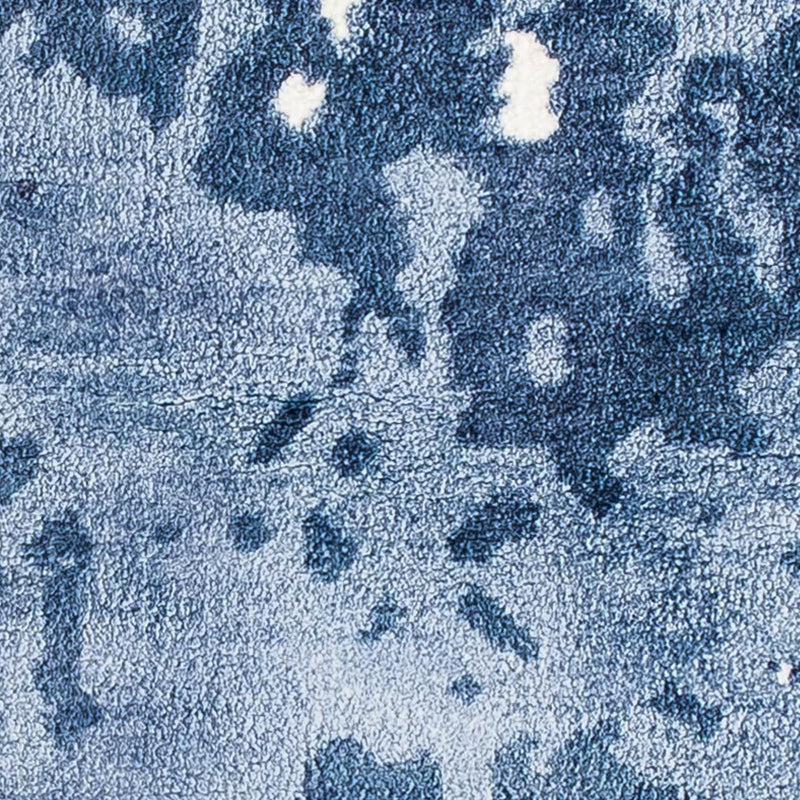 Viskose Teppich 70x70cm - blau