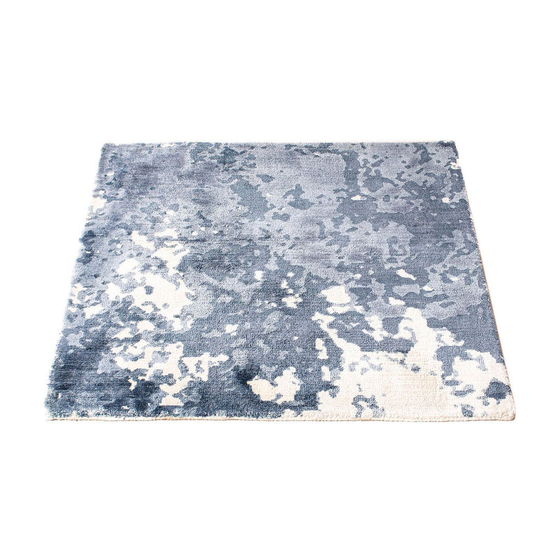 Viskose Teppich 70x70cm - blau