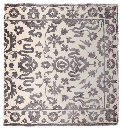 Viskose Teppich 70x70cm - hellgrau