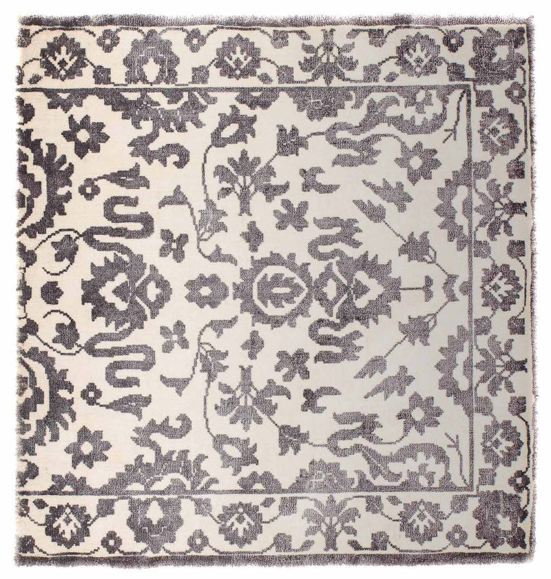 Viskose Teppich 70x70cm - hellgrau