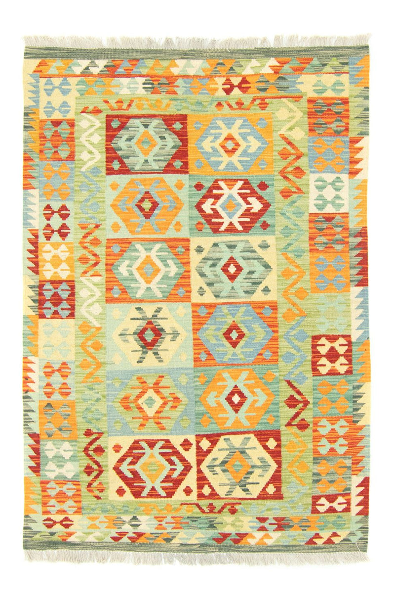 Kelim Afghan Teppich 125x183cm - bunt