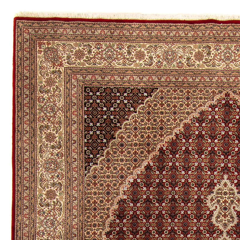 Indo Täbriz Teppich 200x296cm - Orientteppich - dunkelrot