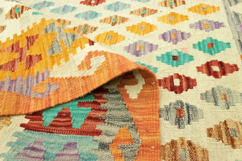 Kelim Afghan Teppich 102x152cm - orange