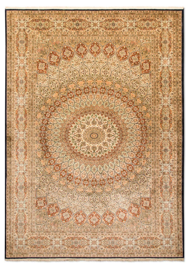 Kaschmir Seide Teppich 197x287cm - Orientteppich - mehrfarbig