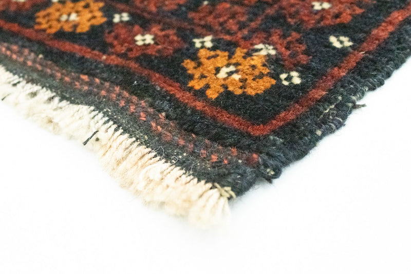 Afghan Teppich 42x45cm - Orientteppich - blau