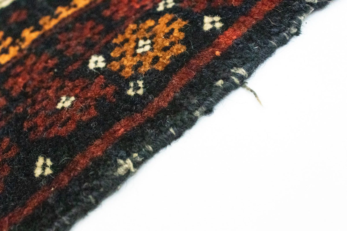 Afghan Teppich 42x45cm - Orientteppich - blau