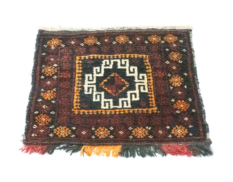 Afghan Teppich 42x45cm - Orientteppich - blau