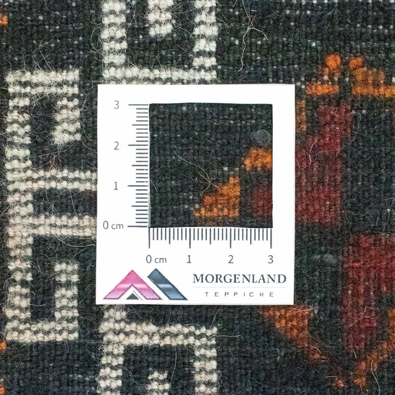 Afghan Teppich 42x45cm - Orientteppich - blau