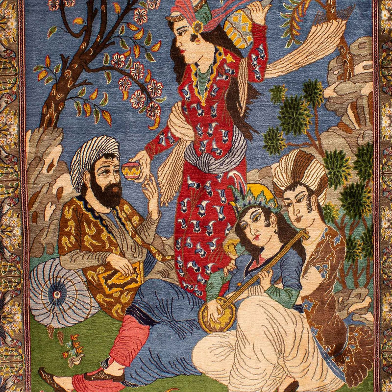 Täbriz - 50 Raj Teppich 117x198cm - Perserteppich - mehrfarbig