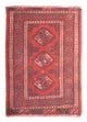 Turkaman Teppich 57x86cm - Orientteppich - dunkelrot