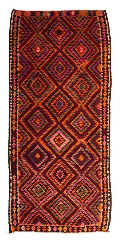 Kelim Teppich Old 140x300cm - mehrfarbig