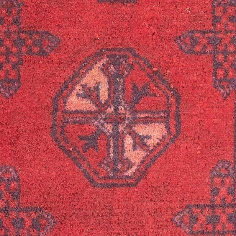 Turkaman Teppich 61x82cm - Orientteppich - dunkelrot