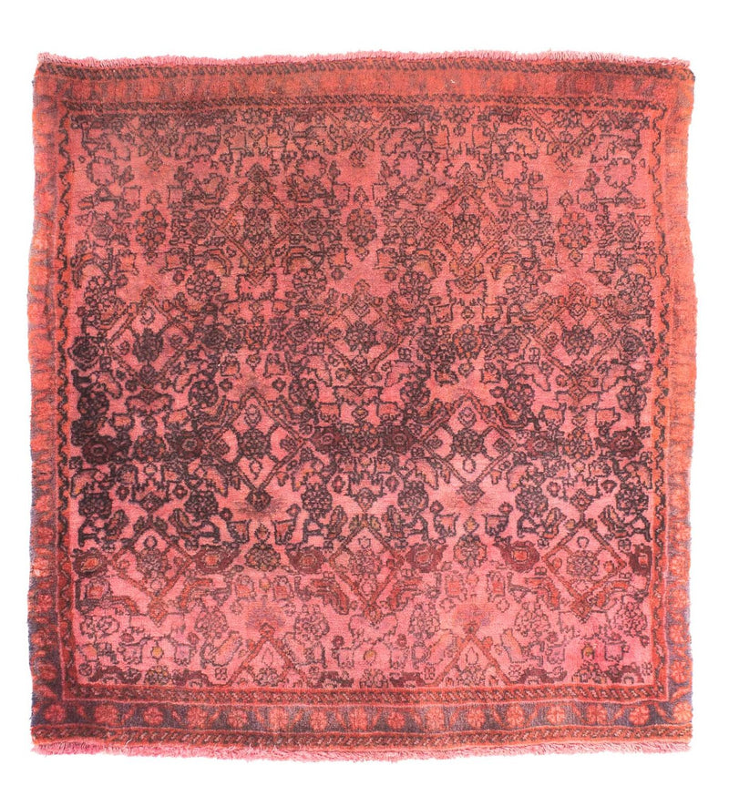 Senneh Teppich 67x72cm - Perserteppich - hellrot