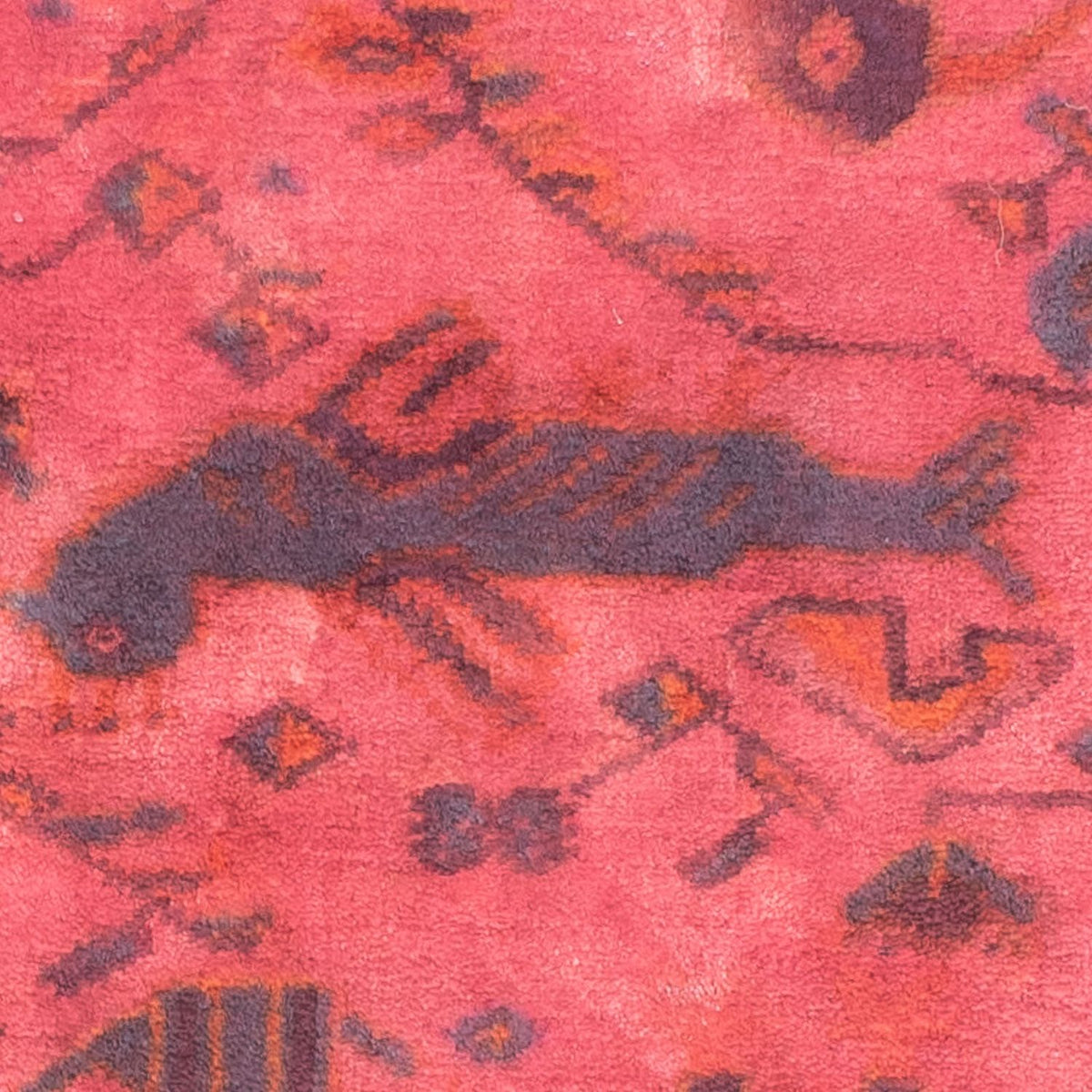 Turkaman Teppich 63x86cm - Orientteppich - hellrot