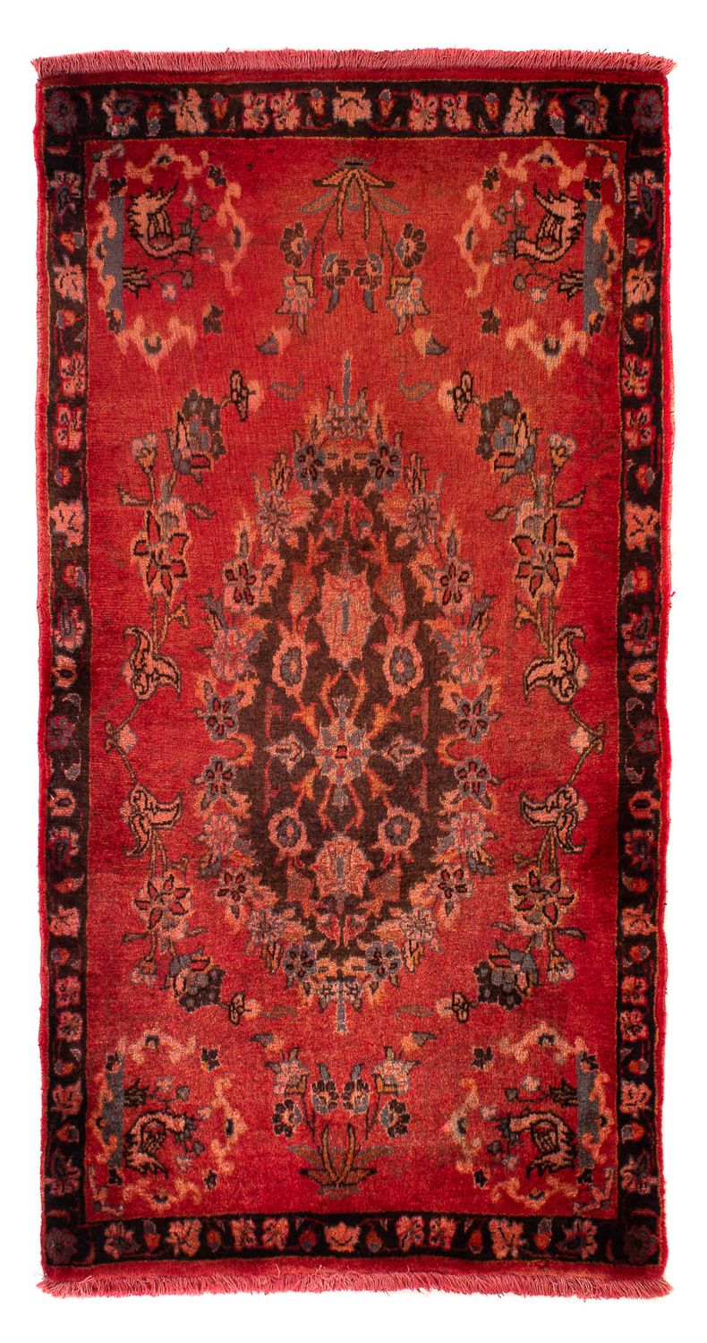 Sarough Teppich 75x144cm - Perserteppich - dunkelrot