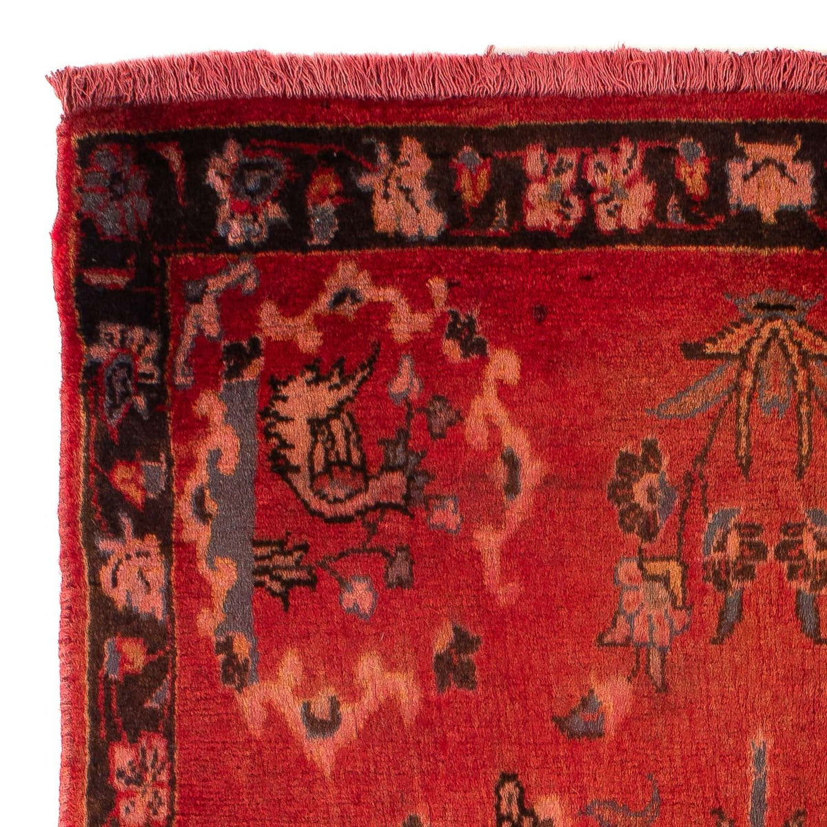 Sarough Teppich 75x144cm - Perserteppich - dunkelrot