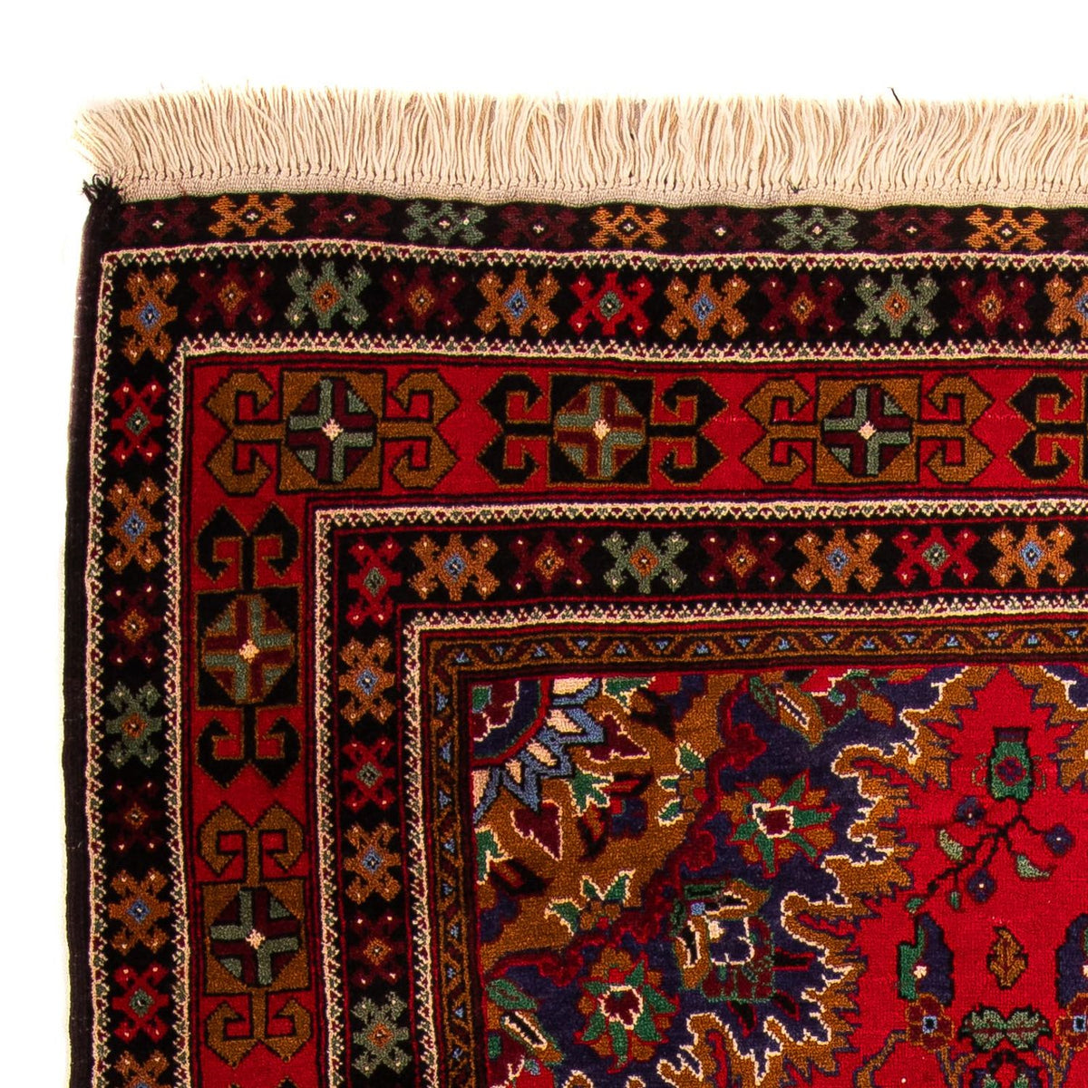 Afghan Teppich 114x205cm - Orientteppich - dunkelrot
