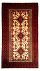 Belutsch Teppich 107x183cm - Orientteppich - dunkelrot