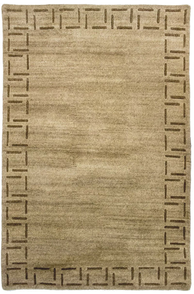 Nepal Teppich 124x187cm - Wollteppich - beige